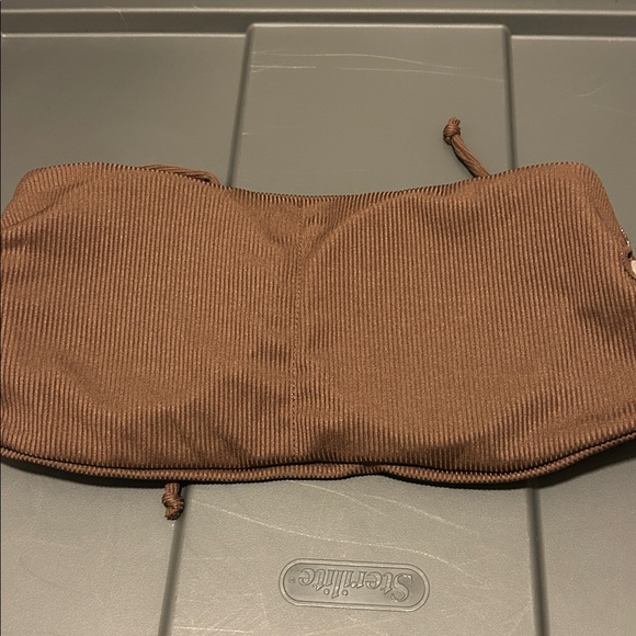 Brown Ribbed Bikini Set - Picture 5 of 9